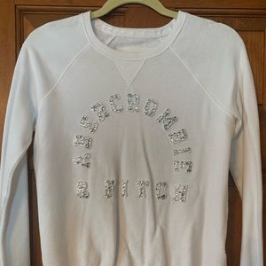 Abercrombie and Fitch white sweatshirt
